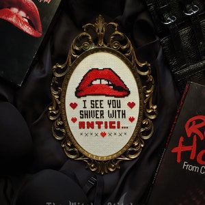 Rocky Horror Picture Show - Gothic Cross Stitch Pattern - Shiver with Anticipation - modern, subversive, funny, movie quote