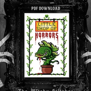 Little Shop of Horrors - Cross Stitch Pattern - Horror, Movie, Macabre, Thriller, Murder, Modern, Funny, Audrey 2, Seymour