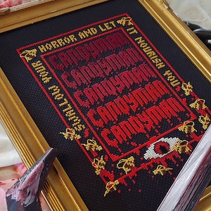 Candyman - Cross Stitch Pattern - Horror Cross Stitch, Movie, Macabre, Classic, Suspense, Urban Legend, Murder, Bees, Hook, Unique, Gothic