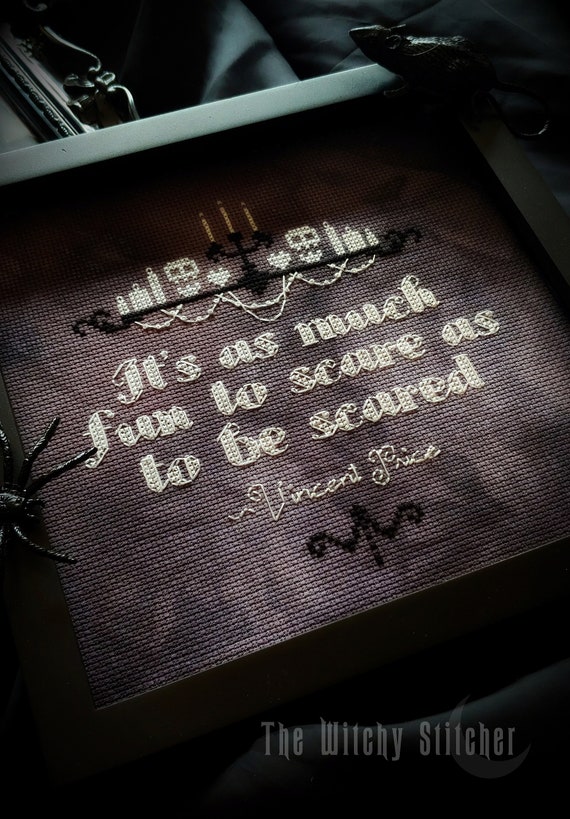 Vincent Price Quote Gothic Cross Stitch Pattern Modern Etsy