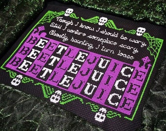Ghostly Haunting I Turn Loose ~ Beetlejuice ~ Lydia Deetz Cartoon -  Cross Stitch Pattern ~ Gothic, Classic, Cult, 90s, 80s, TV Show