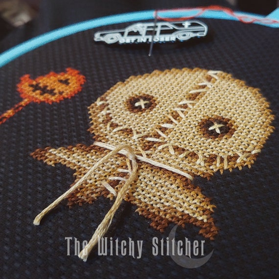 Trick or Treat Samuel Halloween Cross Stitch Pattern Horror