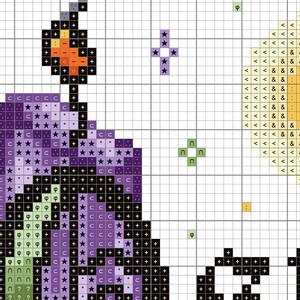 Ostara ~ Cross Stitch Pattern - Modern, Witchy, Gothic, Sabbat, Spring, Witch, Wheel Of The Year, Pagan, Easter, Spring Equinox image 5