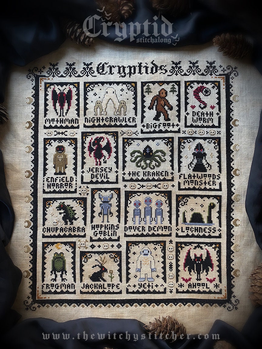 Cryptid Stitchalong SAL Cross Stitch Pattern Mystery - Etsy Australia