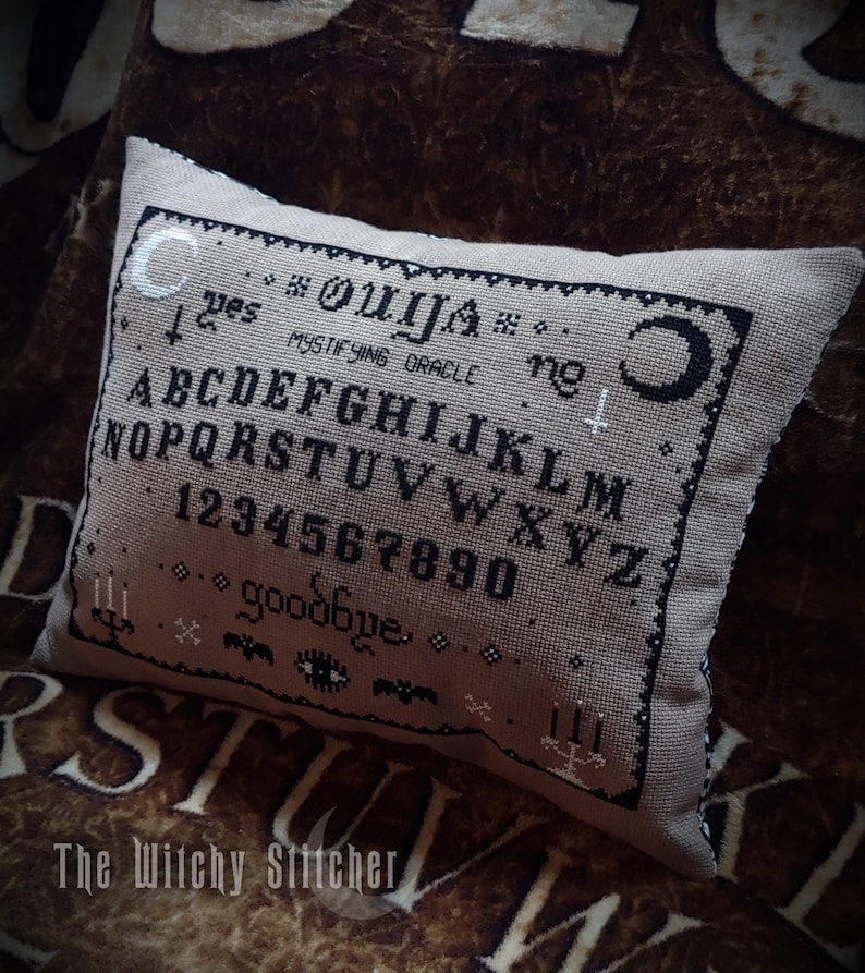 Ouija Board & Planchette Occult Cross Stitch Pattern BUNDLE Witch Cross Stitch, Horror, Macabre, Modern, Gothic stitch, Halloween image 5