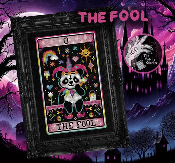 The Fool - Nostalgic Tarot - Cross Stitch Pattern - Retro, 90's
