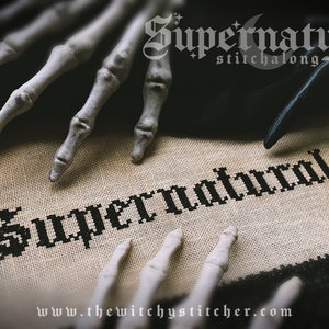 Supernatural Stitchalong (SAL) Cross Stitch Pattern - Mystery, Gothic, Vampire, Victorian, Spooky, Witch, Werewolf, Horror