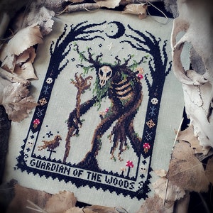 Leshy Cross Stitch Pattern Witch, Gothic, Witchcraft, Slavic Folklore, Forest Spirit, Guardian Of The Woods, Russian, Leshen, Witcher image 3