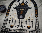 Baba Yaga - Cross Stitch Pattern Witch, Gothic, Witchcraft, Slavic Folklore, Chicken Leg House, Children, Cauldron, Russian