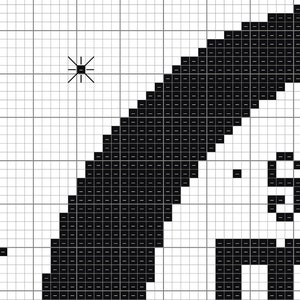 Stay Wild Moon Child Gothic Cross Stitch Pattern Black or White, La Luna, Lunar, Witch, Witchcraft, Modern, Lover image 3