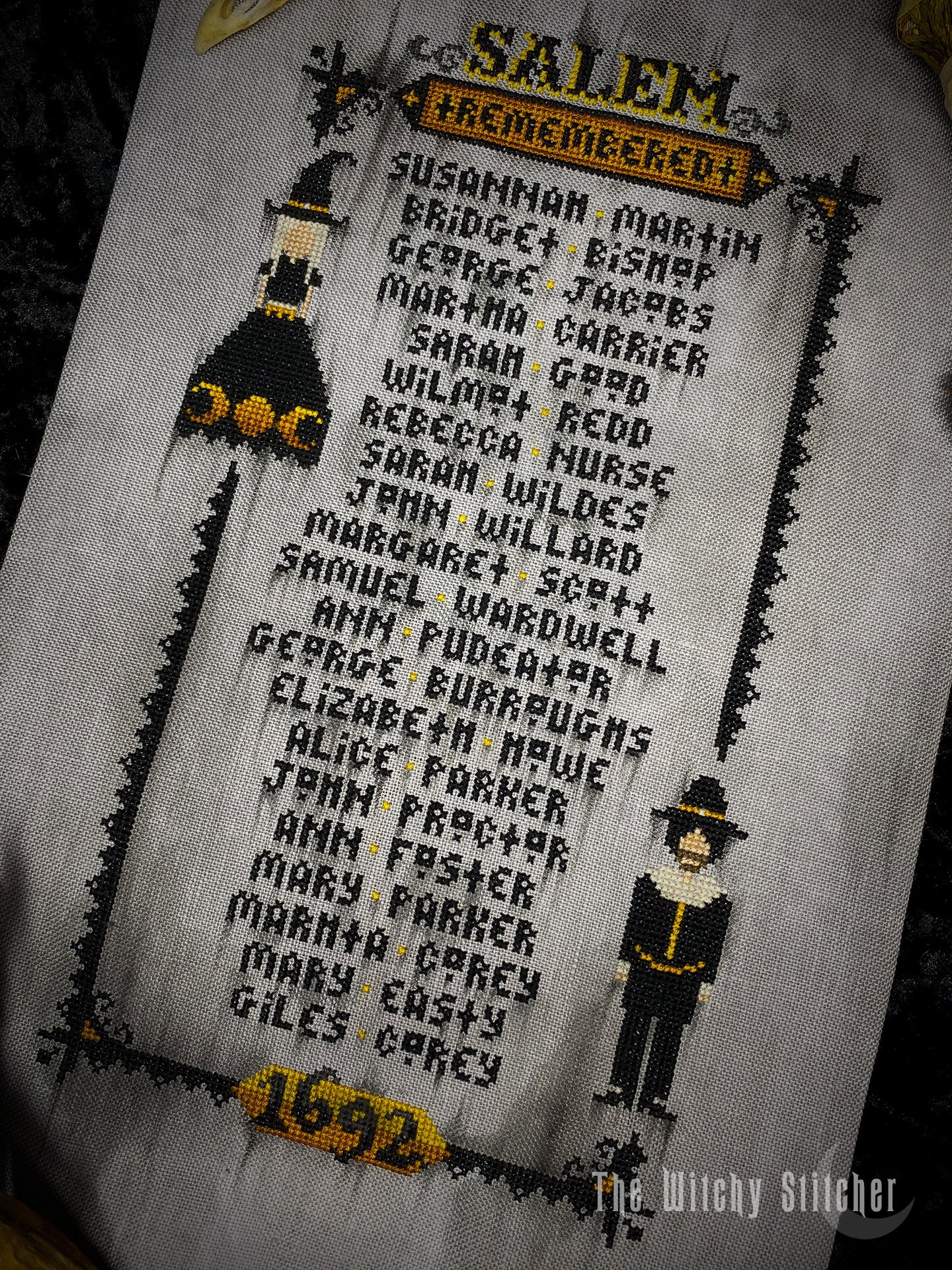 Salem Remembered Cross Stitch Pattern Wiccan Witch Etsy