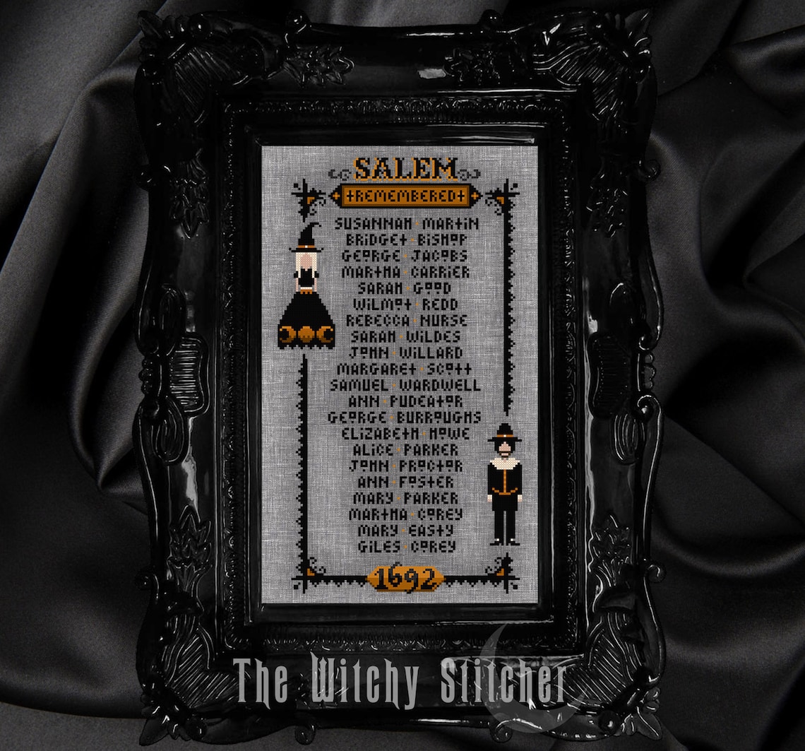 Salem Remembered Cross Stitch Pattern Wiccan Witch Etsy
