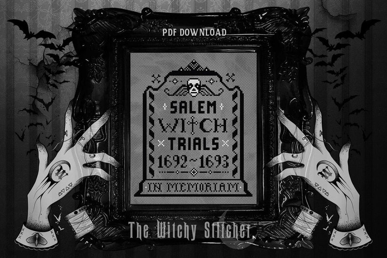 Salem Witch Trials In Memoriam Cross Stitch Pattern Etsy