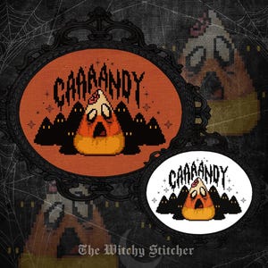 Candy Corn Zombies ~ Cross Stitch Pattern - Halloween, Funny, Apocalypse, Spooky, Horror, Brains, Trick or Treat, Horde, Creepy