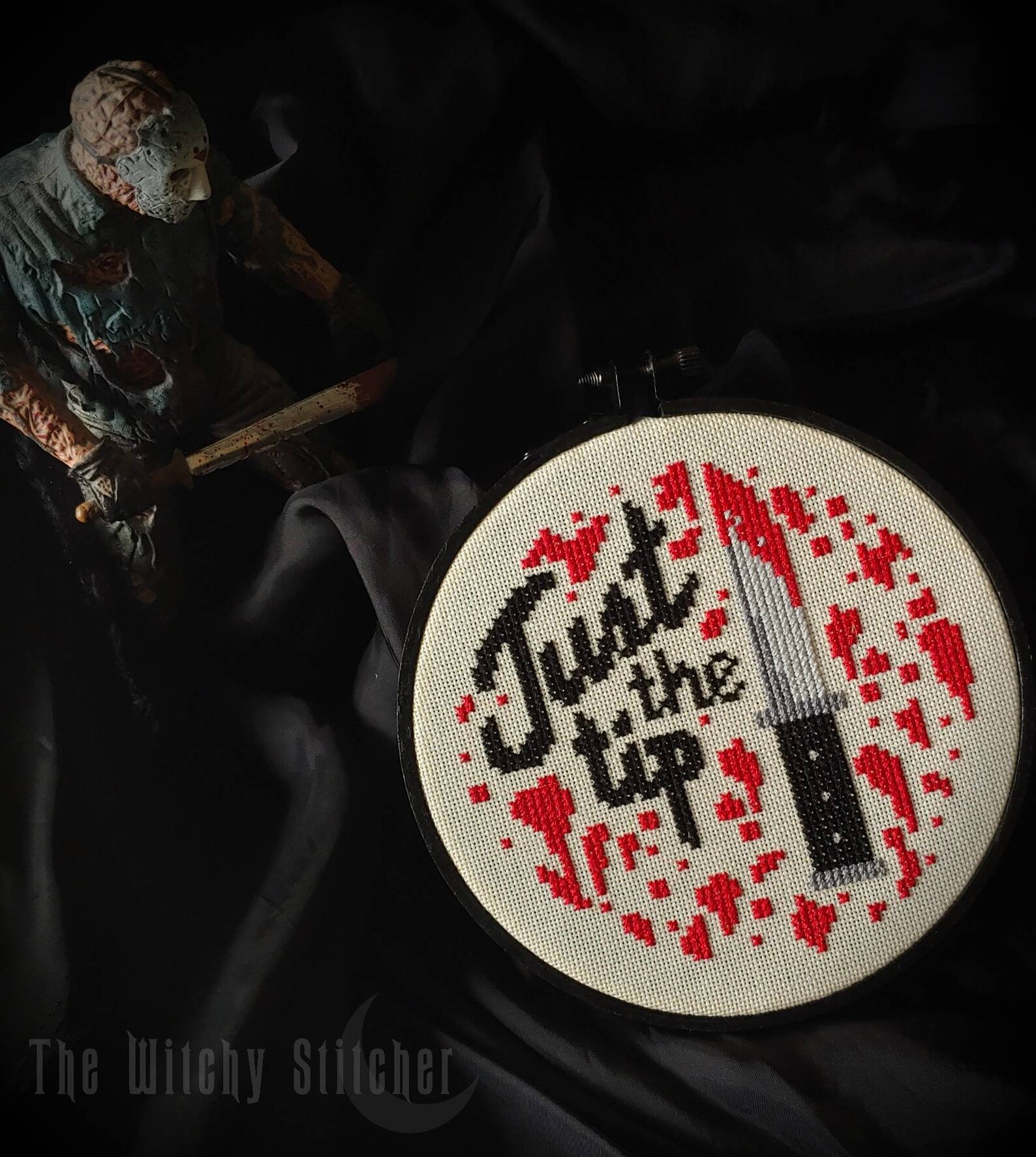 Just The Tip Horror Cross Stitch Pattern Horror Modern Etsy