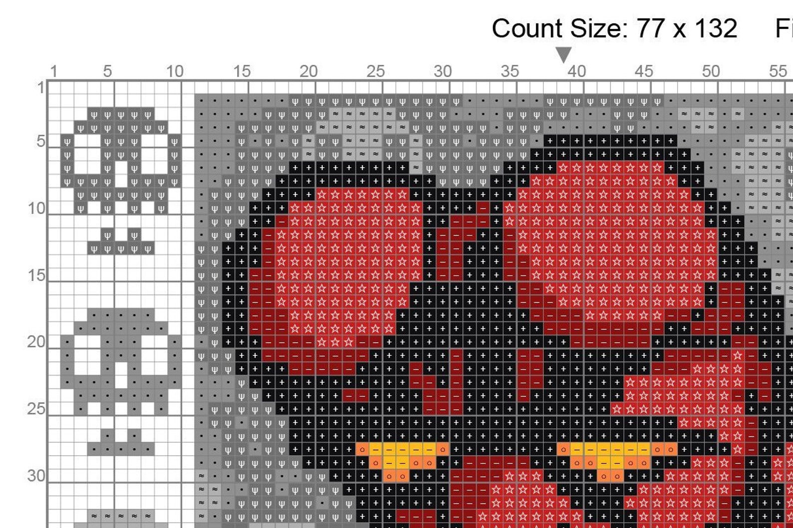 Hellboy - Cross Stitch Pattern - 3 Versions! Modern, Comic Book, Dark ...