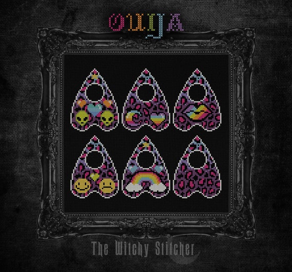 Nostalgic Ouija Planchette - Cross Stitch Pattern - Retro, 90's