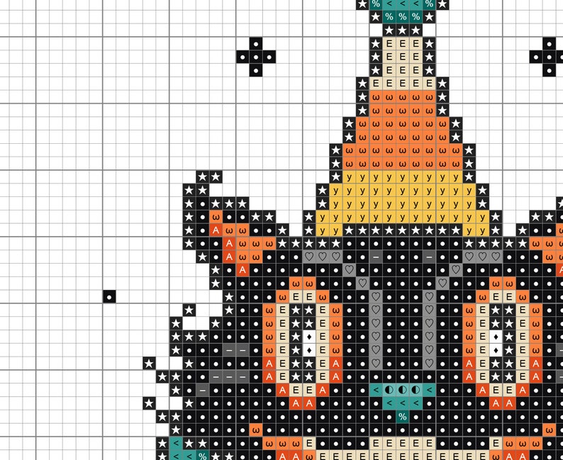 Hallow Kitty Surprise Cross Stitch Pattern Vintage, Beistle, Pumpkin, Bats, Primitive, Gothic, Spooky, DMC Etoile, Just Cross Stitch image 5