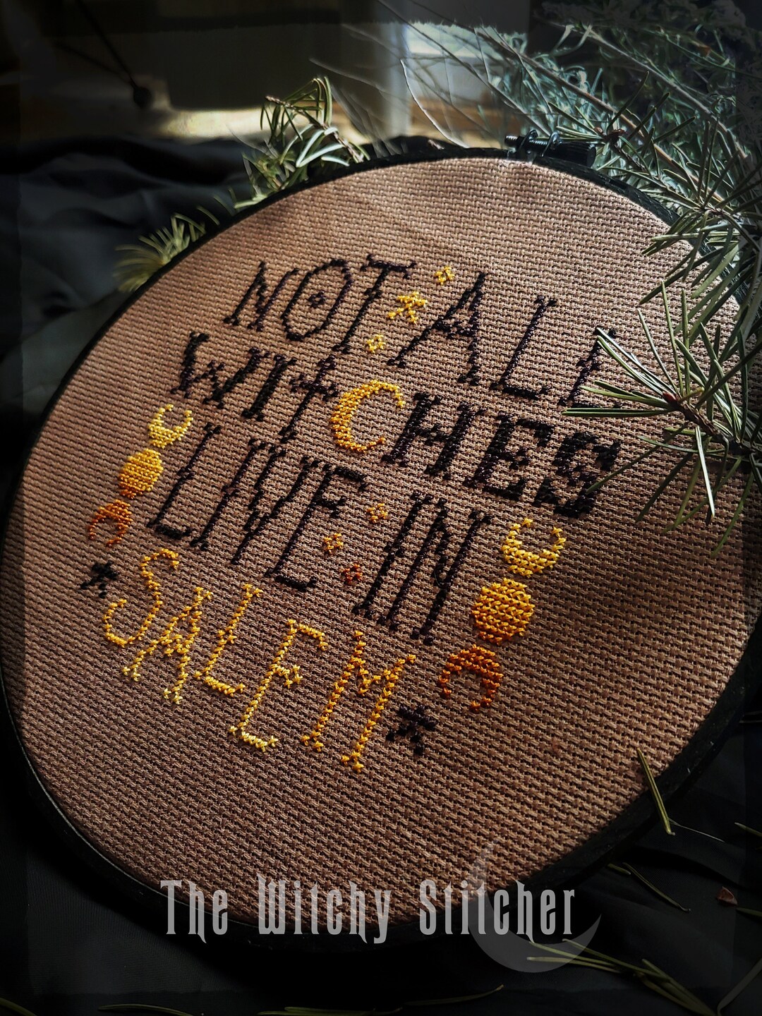 Not All Witches Live in Salem Cross Stitch Pattern Witchy, Occult