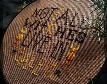 Not All Witches Live In Salem - Cross Stitch Pattern - Witchy, Occult, Modern, Wiccan, Wicca, Witchcraft, Gothic, Needlepoint