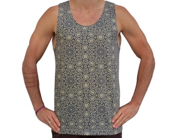 Multi Visions Tank Top With Geometric Pattern, Festival Clothing, Tribal Clothing, Boho Clothing, Yoga Tank Tops Unisex