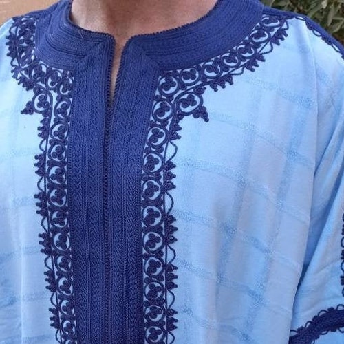 Luxury Medium weight long sleeve warm Moroccan Gandora Khandora Jalabiya Djellaba Thobe Size 57