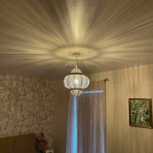 Beautiful Light Penetrating Light Shade. Ceiling light Stunning Silver Moroccan Style Bronze Ceiling Hanging