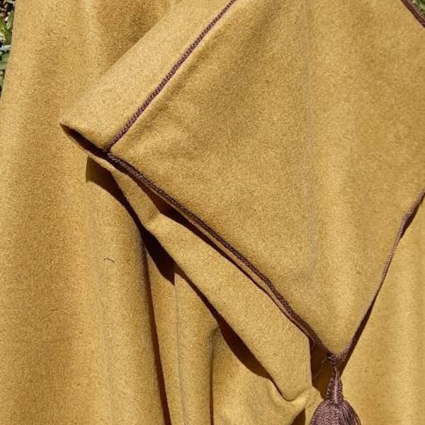 Lovely thick wool luxury winter hooded Moroccan Hooded Cape silham burnouse 148cm