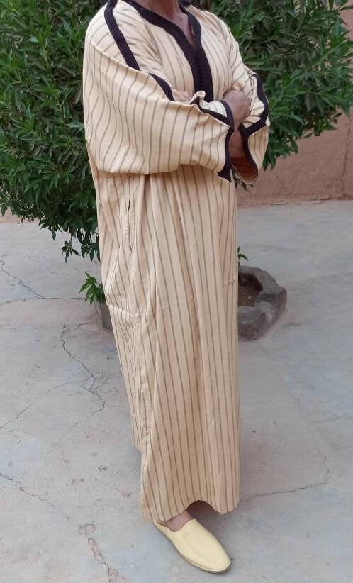 Luxury 2 piece Moroccan Gandora Khandora Jalabiya Djellaba Thobe Qamees Summer Thobe Summer Jubba Size 57" Different Sizes/Colours Available Kleding Herenkleding Pyjamas & Badjassen Jurken 