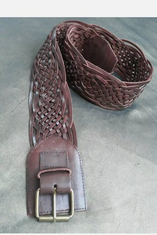 Woven Leather Belt: Moroccan Braided Style - Etsy