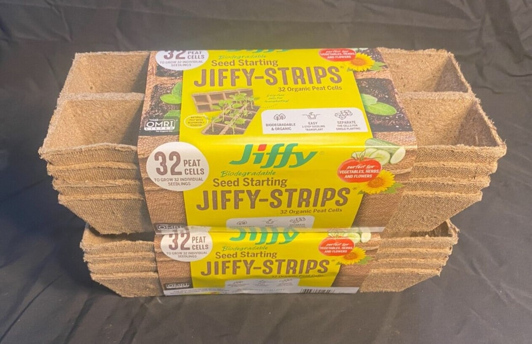 Seed Starting Jiffystrips, 64 Organic Peat Cells Etsy