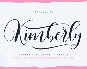 Kimberly Fonts Digital font Swirly Font Script Font Digital download swash font Handwritten font calligraphy font wedding font Cricut font