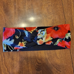 Red flower headband