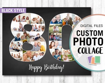 80th Photo Collage Etsy