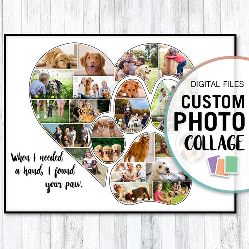 Pet Memorial Picture Frame Collage in Loving Memory Fur Baby Etsy