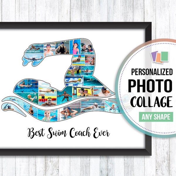 Swimming Photo Collage Etsy