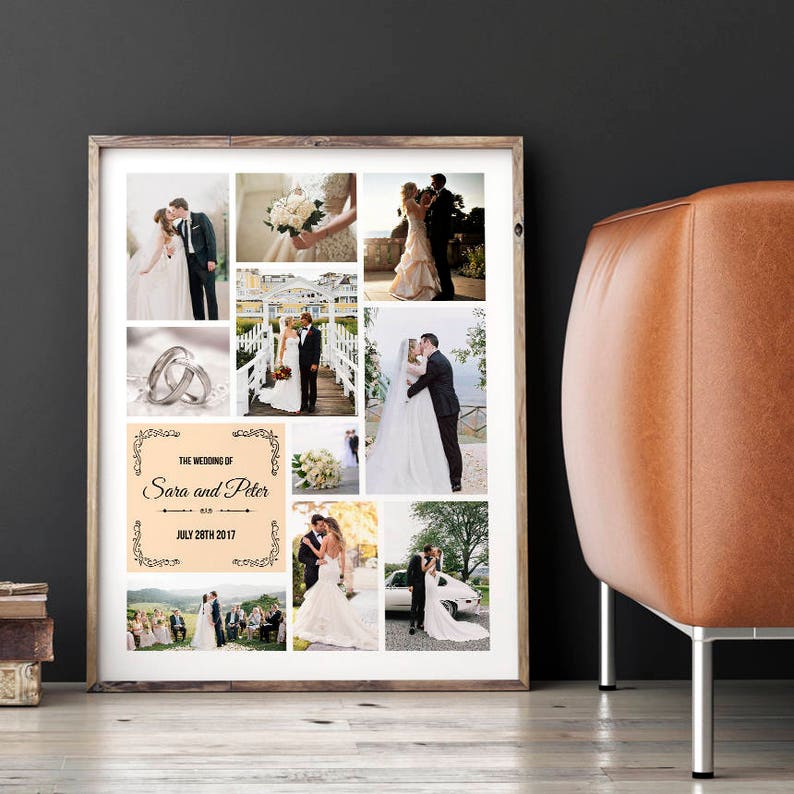 Wedding Photo Collage Wedding Photo Gift For Parents Etsy
