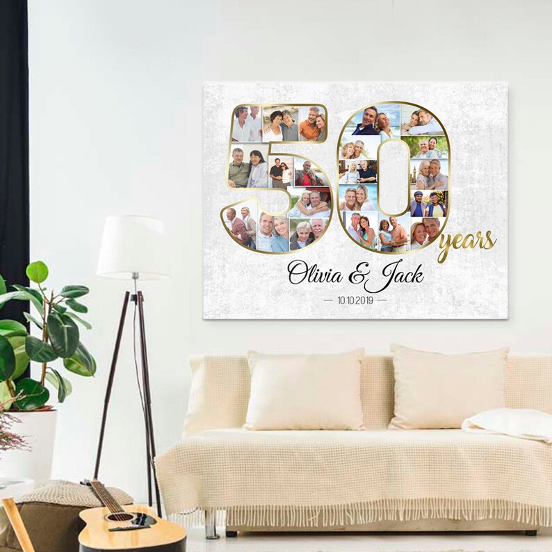 50th Anniversary Gifts for Parents Golden Anniversary Gifts Etsy