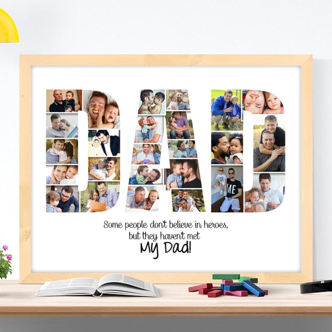 Dad Photo Collage Personalized Dad Gifts Dad Photo Gift Etsy