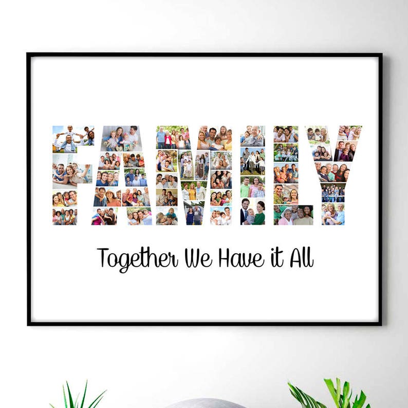 Family Photo Collage Family Photo Gift Family Photo Art Etsy