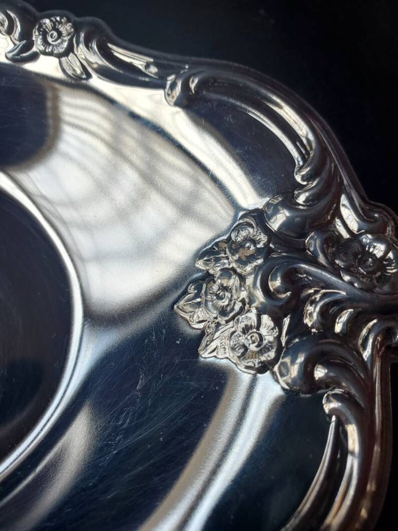 Vintage International Silver Company Orleans Silverplate Tray and Spoon Party Set