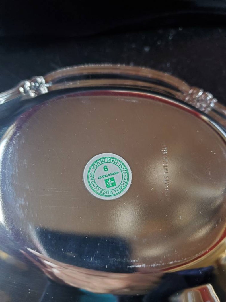 Vintage International Silver Company Orleans Silverplate Tray and Spoon Party Set