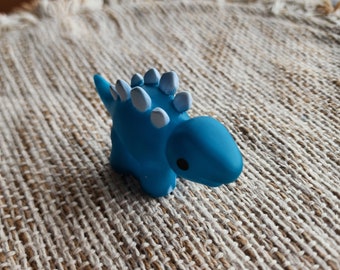 Stegosaurus Dinosaur Themed Blue Rubber Figure Rubber Animal Animals Rubber Duck Ducks - Blue White Black - Individual