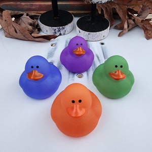 Colorful Color Changing Themed Rubber Duck Ducks - Blue Purple Orange Green - Individuals or Pack of 4