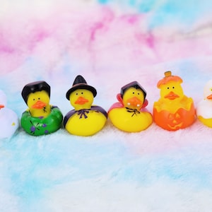 Halloween Costume Rubber Ducks | Gift for Friend | Halloween Lover | Cute Novelty Gift | Office Desk Toy | Individual | Pack of 6