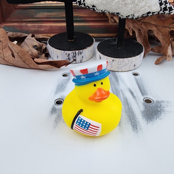 Patriotic Themed Yellow Rubber Duck Ducks - Red White Blue - Individuals or Pack of 3