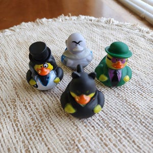 Villain Comic Character Rubber Ducks - King Shark, Riddler, Penguin