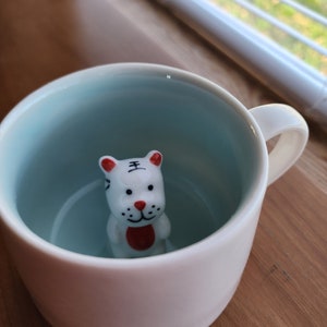 Tiger Animal Mug 3D Rainforest Animal Ceramic Mug Cute Black White Red Tiger Mug Tiger Gift Housewarming Holiday College Gift