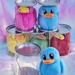 Duck in a Paint Can | Cute Novelty Gift | Duck Lover | Gift for Friend | Office Desk Toy | Fun Gift | Plushy Rubber Duck| Stocking Stuffer