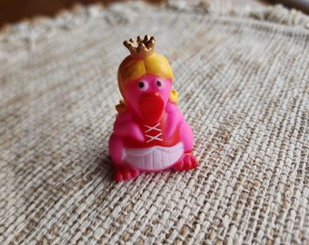 Princess Funny Rubber Chicken Themed Pink Rubber Chicken Chickens Rubber Duck Ducks - Pink White Black - Individual